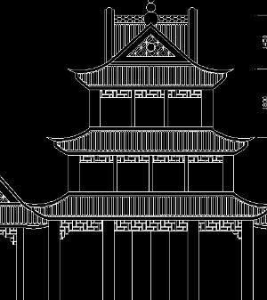 Bản cad các mẫu tháp mái cong của Trung Quốc