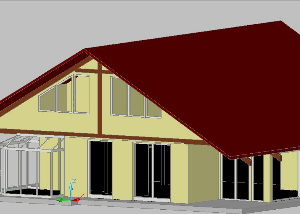 BẢn vẽ cad nhà ở 2 tầng dựng theo công cụ 3D