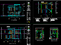 Bản vẽ CAD Nhà phố 2 tầng 8.6x13.72m (Full kiến trúc + kết cấu + Điện nước)