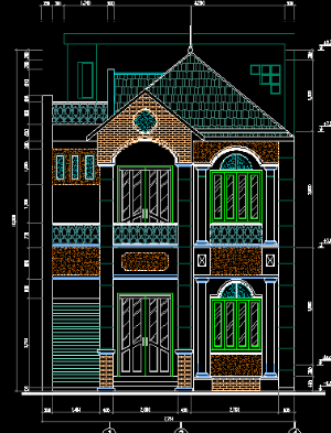 Bản vẽ kiến trúc biệt thự,Bản vẽ nhà phố,nhà phố kích thước 9 x 20m,nhà phố 2.5 tầng