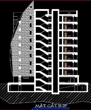 Bản vẽ kiến trúc chung cư 10 tầng
