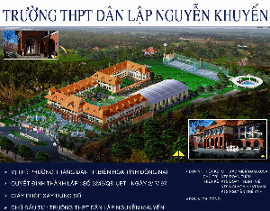 kiến trúc 3 tầng,trường phổ thông dân lập,kiến trúc trường học,trường PTDL Nguyễn Khuyến