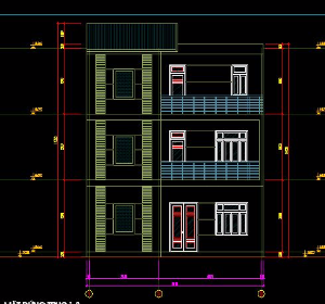 Bản vẽ kiến trúc và kết cấu một ngôi nhà kiểu mới (có thống kê bằng file Excel)