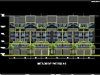 Bản vẽ mẫu Nhà liên kế phố kích thước 5m x 28m đầy đủ kiến trúc kết cấu điện nước và dự toán