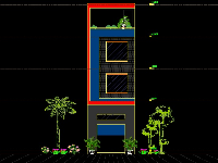 Bản vẽ nhà cho thuê 4 tầng 4.7x17.5m full kiến trúc, kết cấu