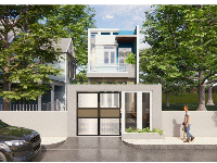 Bản vẽ revit, pdf Nhà phố 2 tầng kích thước 5x23.1m