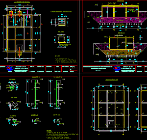 Bản vẽ thiết kế Bể nước 700m3 Full kiến trúc