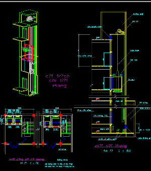 Bản vẽ thiết kế cầu thang máy chi tiết cho mô hình nhà cao tầng