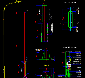 Bản vẽ thiết kế mẫu các công trình phụ trợ đèn chiếu sáng