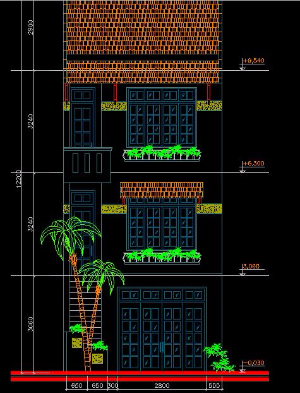 Bản vẽ thiết kế mẫu nhà phố 5 x 20 m ( kiến trúc,kết cấu,điện nước)