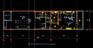 Bản vẽ thiết kế nhà ống 3 tầng lệch trên lô đất 4x16m(KT+KC+ĐN)