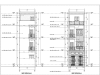 Bản vẽ thiết kế thi công nhà phố 4 tầng hiện đại kích thước 4x15m (kiến trúc + kết cấu)