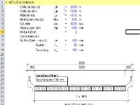 Bảng Excel dầm bản rỗng đồng bộ cùng bản vẽ DWG dài 20m theo 22 TCN 272 - 05