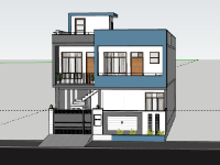 Biệt thự 2 tầng,model su biệt thự 2 tầng,biệt thự 2 tầng file sketchup,biệt thự 2 tầng sketchup