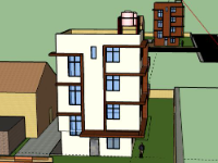 Biệt thự 4 tầng,model su biệt thự 4 tầng,biệt thự 4 tầng file su