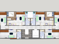 chung cư mini,Sketchup nội thất chung cư,chung cư 7 tầng 7.8x25.4m,Chung cư mini 7 tầng 7.8x25.4m
