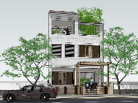 Download mẫu nhà phố 3 tầng model su
