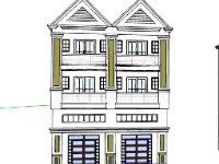 Nhà phố 3 tầng,model su nhà phố 3 tầng,nhà phố 3 tầng file sketchup