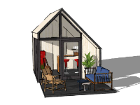 Dựng model sketchup Home stay kích thước 3x6m hiện đại