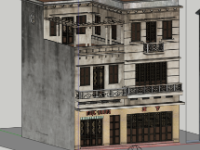 File 3d sketchup nhà ở 3 tầng số 17 Hành Chĩnh, P. Hàng Buồm , Quận Hoàn Kiếm 8x8m