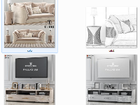 File 3dmax combo Sofa & Kệ Tivi Luxury tuyệt phẩm