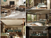 thiết kế phòng ngủ đẹp,Model phòng ngủ,phòng khách,3dmax phòng khách bếp