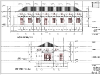 File Bản vẽ thiết kế hội trường Ủy ban nhân dân xã 1 tầng 12x27m