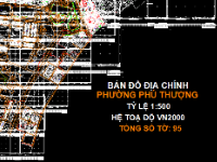 File Cad Bản đồ địa chính phường Phú Thượng, quận Tây Hồ, tỷ lệ 1:200 - Hệ tọa độ VN2000
