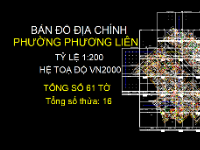 File Cad Bản đồ địa chính phường Phương Liên, quận Đống Đa, tỷ lệ 1:200 chuẩn theo Hệ tọa độ VN2000