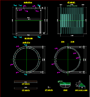 File cad Bản vẽ cấu tạo cống tròn Sông Đáy D300-:-D2500 + đế cống
