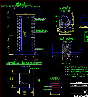 Bản vẽ mẫu hầm ga,cống D200 thu nước sinh hoạt,thiết kế hầm ga