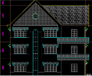 File cad biệt thự 3 tầng