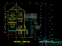 File CAD Biệt thự 4 tầng 10.5x20m hạng mục kiến trúc