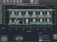 File CAD Trụ sở làm việc cấp xã 2 tầng 8.7x21.6m (Full hạng mục kiến trúc, Điện nước)