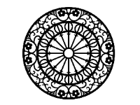 File cnc mái kính thiết kế đẹp hoa văn hình tròn