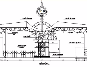 File pdf Bản vẽ kiến trúc Cổng khu công  nghiệp,đẹp và hiện đại