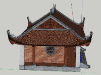 File sketchup chùa mái cong 11.5x11.5m
