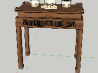 File sketchup mẫu bàn thờ