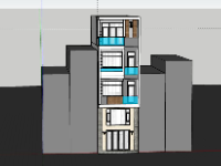 File sketchup nhà phố 4 tầng 4.8x13.2m