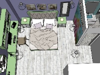 File sketchup thiết kế đẹp nhất 3d mẫu phòng ngủ