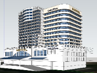 File sketchup thiết kế hotel cao tầng