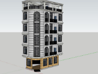 File sketchup thiết kế khách sạn 5 tầng 4.5x11.5m