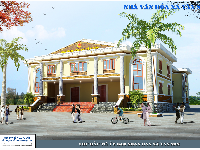File Thiết kế Nhà văn hóa thị trấn Tân Sơn 360 chỗ ngồi, bao gồm file cad và phối cảnh
