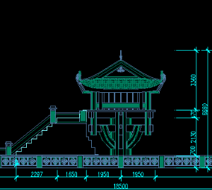 Filecad Bản vẽ kiến trúc chùa Một Cột - Hà Nội ( mặt đứng, mặt cắt, mặt bằng)
