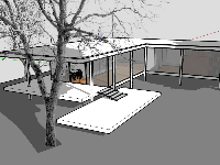 mẫu nhà 1 tầng,model su nhà ở 1 tầng,file sketchup nhà ở 1 tầng