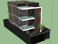 Free model nhà phố hiện đại 3 tầng 7x18m