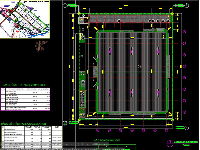 Full file CAD kiến trúc nhiều hạng mục nhà máy sản xuất 2 tầng,xưởng chính 60x70m