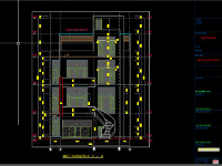 Full hồ sơ bản vẽ autocad nhà phố kết hợp văn phòng 3 tầng 1 tum 14x11.5m