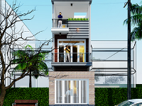 Bản vẽ nhà phố 3 tầng,nhà 3 tầng 4x18m,mẫu nhà phố 3 tầng,file autocad nhà phố 3 tầng