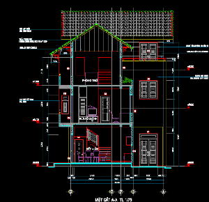 Hồ sơ thiết kế nhà 8 x15,3m x 3 tầng 